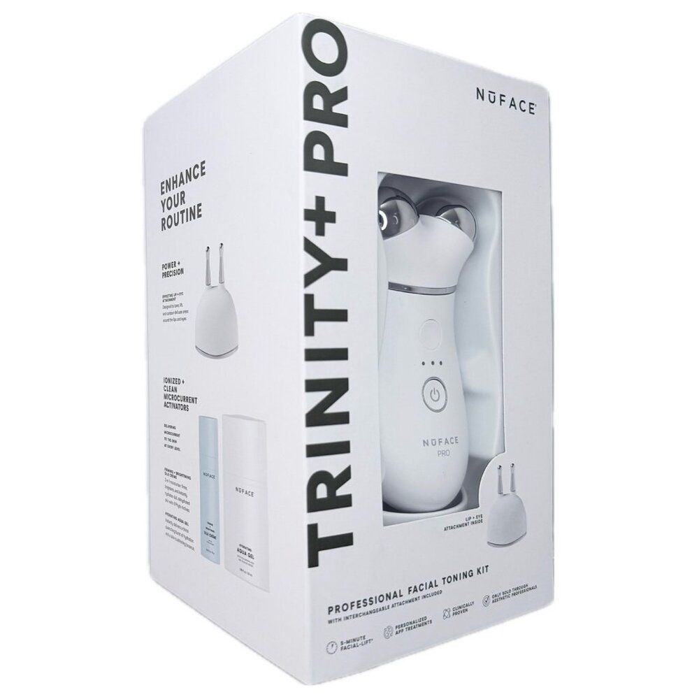 Nuface Trinity+ Pro w/Effective Lip & Eye Attachment, New/Factory Sealed